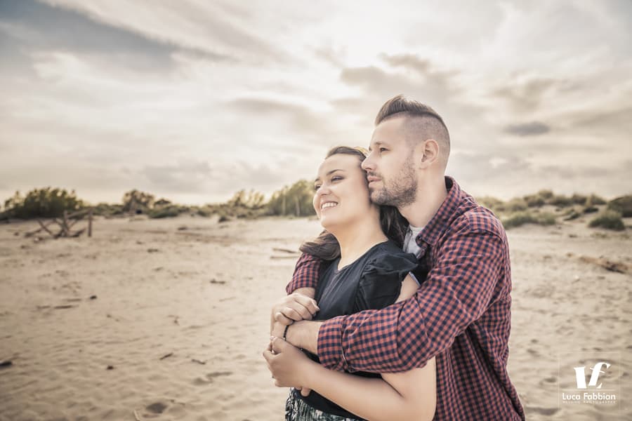 Couple photography by the sea in Venice area