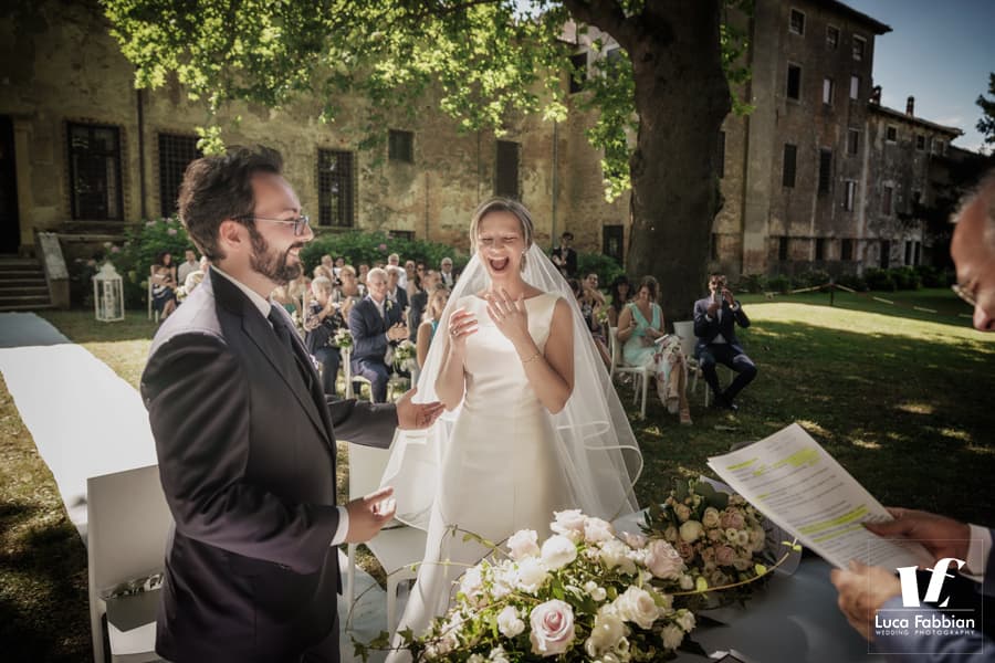Wedding ceremony at villa Godi Piovene Vicenza
